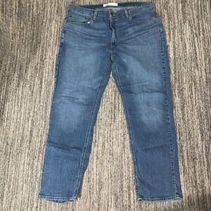 Levi Strauss & Co Men 40x32 Signature S67 Athletic Jean Lt Wash Straight Leg (A)